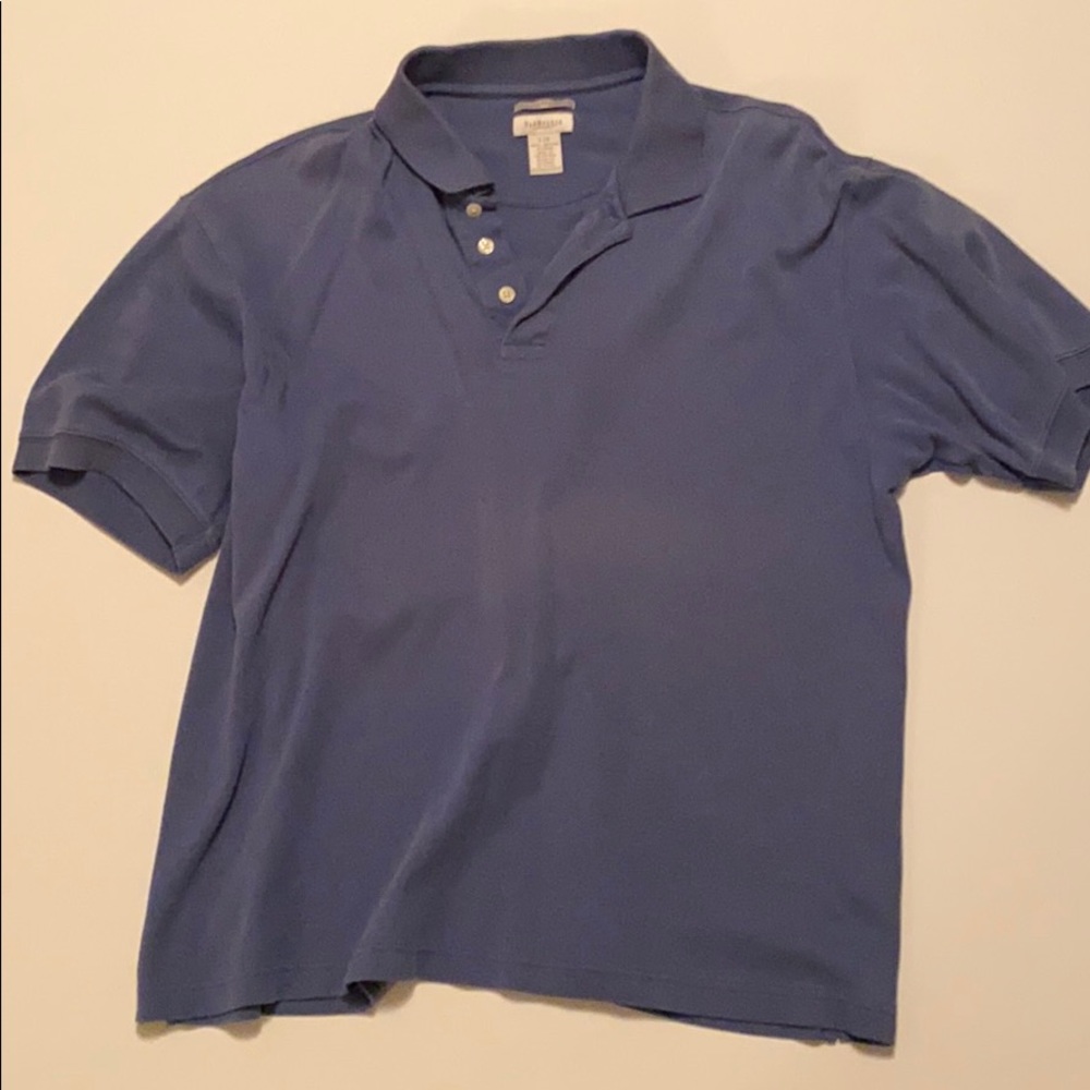 100% Pima Cotten Polo L Pumpernickel Blue